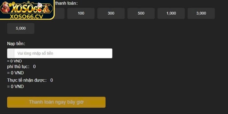 Quy trình nạp rút tiền XOSO66 chuẩn xác cho hội viên