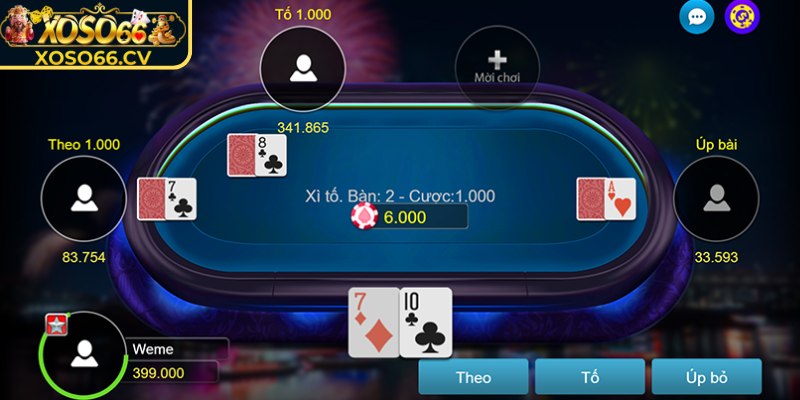 Các luật chơi bài xì tố cơ bản trên XOSO66